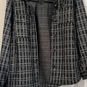 Torrid Black and White Blazer Classic Checkered Design